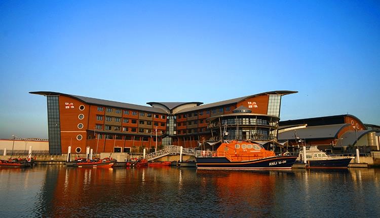 The RNLI building in Poole Harbor 