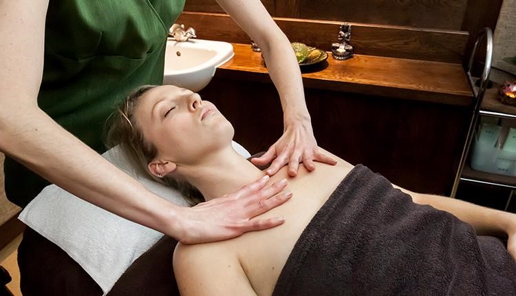 A mum enjoying her pamper session at a Spa